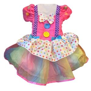 NEW Bright Sweetie Clown Halloween Costume Toddler Girl Size‎ 3-4T